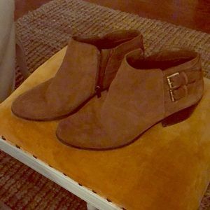 Sam Edelman tan booties with buckles